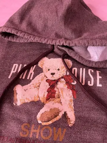 PINK HOUSE 테디베어 후드티 다크 브라운 핑크하우스