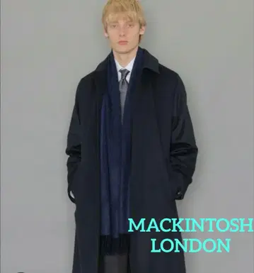 MACKINTOSH LONDON 캐시미어 머플러 네이비 이번 시즌