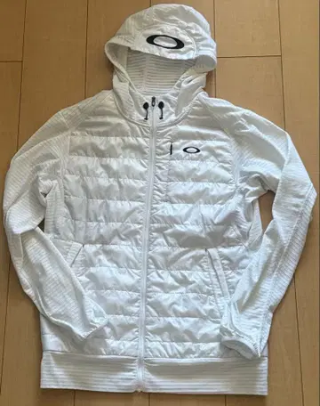 오클리 골프 후드 패딩 자켓 M 화이트
