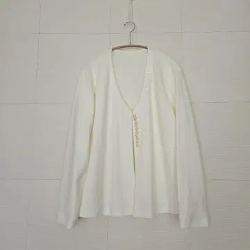 잉게보그 펄&리본 포함 티셔츠 가디건 오프White