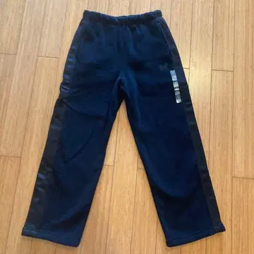 플리스 와이드 팬츠 블랙 S