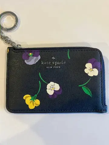 kate spade 꽃무늬 카드 케이스 네이비
