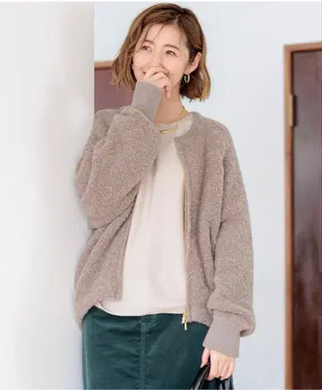 23구 [세탁 가능] 부클 니트 블루종