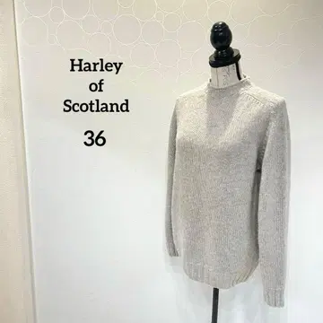 할리 오브 스코틀랜드 니트 울 36 그레이 영국제