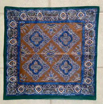 45R 인디고 발염 반다나 스카프