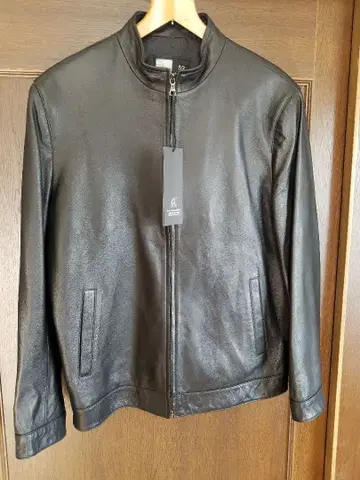 XXL 블랙 가죽 자켓 스탠드 카라