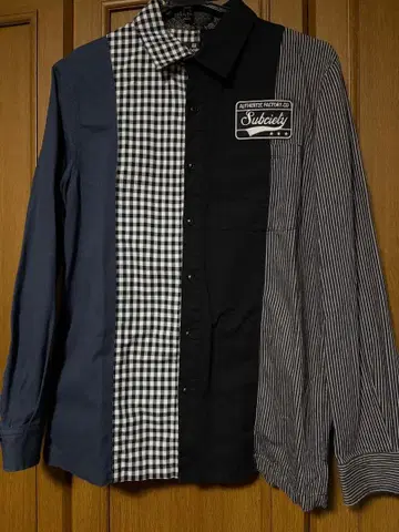 Subciety (서브사이티) 배색 체크 셔츠