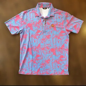 LOUDMOUTH 플라밍고 패턴 피케 셔츠 LL