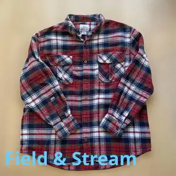 Field & Stream 체크 무늬 플란넬 셔츠 XL