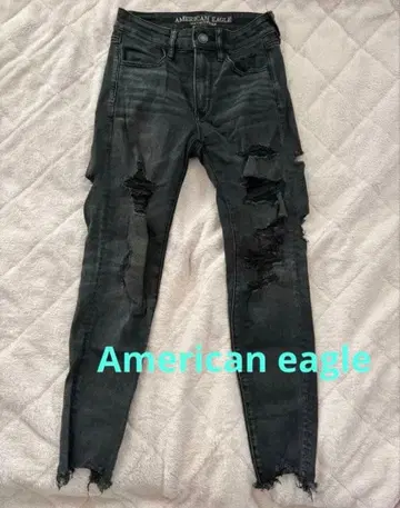 새상품급 American Eagle 스키니 데님 데미지 가공