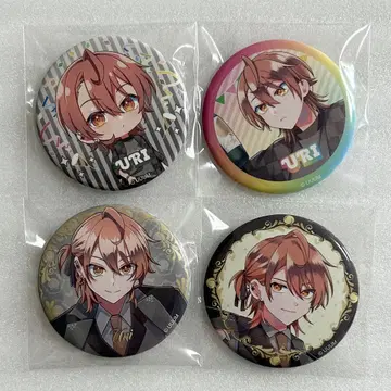 컬러풀 피치 유리 캔뱃지 4개 푸피파