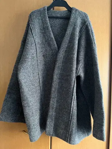 셀렉 MOCA 그레이 니트 하프 코트 사이즈 F