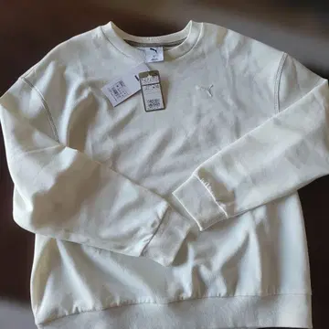 PUMA 화이트 맨투맨 M