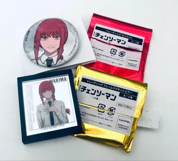 체인소 맨 마키마 베이스 야드 도쿄 마그넷 거울 & 캔뱃지