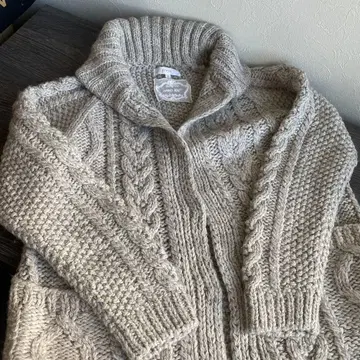 [미사용] grove 여성용 케이블 니트 가디건 M 숄카라