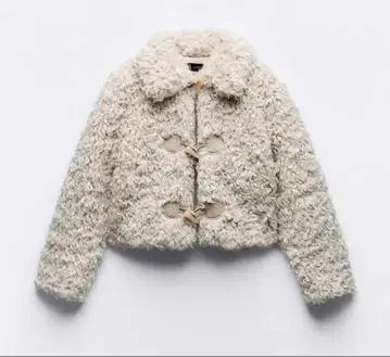ZARA 크롭 인조 모피 자켓