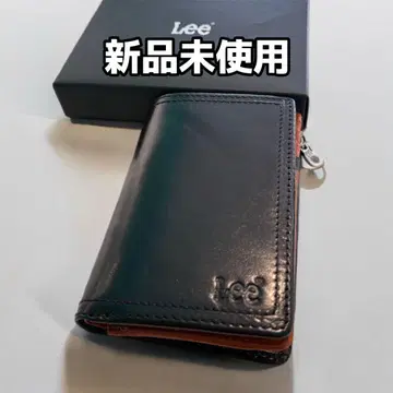 [ 미사용 새상품 ] Lee 리 접이식 지갑 팔콘 블랙 블랙 천연 가죽