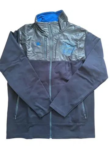 다크 그레이/블루 집업 자켓