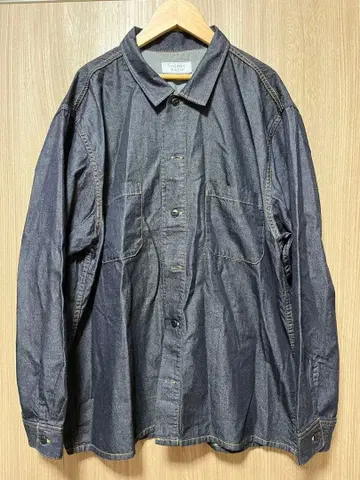 THORNY PATH 이하라 데님 다크 데님 긴팔 셔츠 XL