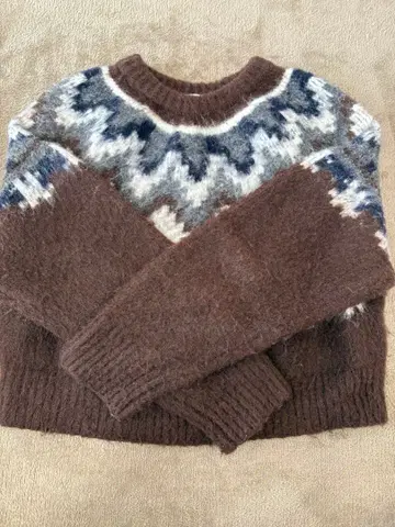 BEAUTY&YOUTH 브라운 계열 크루넥 스웨터