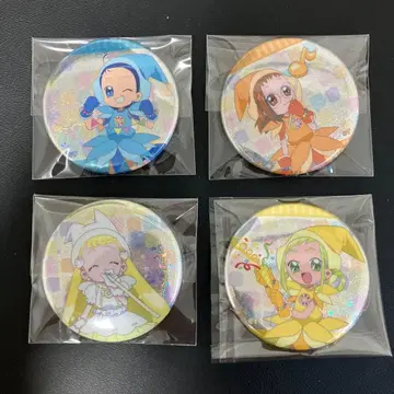 오쟈마녀 도레미 DISH UP 캔 배지 4개 아이코 하나 하즈키 모모코