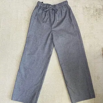 UNITED ARROWS 그레이 울 와이드 팬츠 36