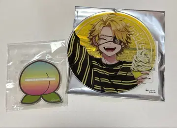 컬러풀 피치 아크릴 코스터 받침대 포함 타츠룬