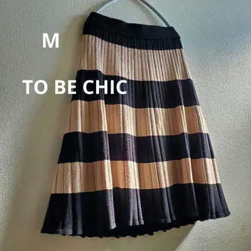 새상품급 TO BE CHIC 투 비 시크 니트 플리츠 스커트 M