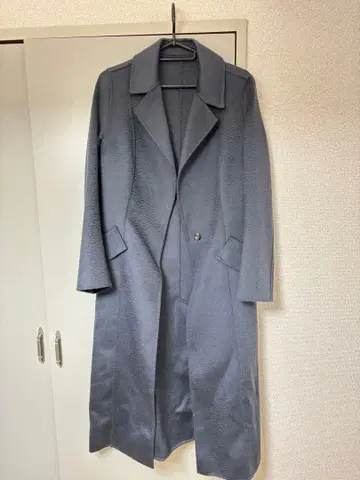 그레이 롱 코트 S 사이즈 100% 양모