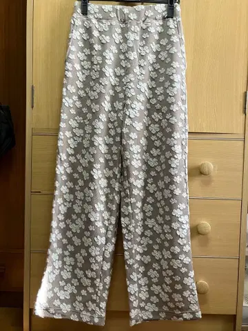 플라워 재규어 스트레치 팬츠