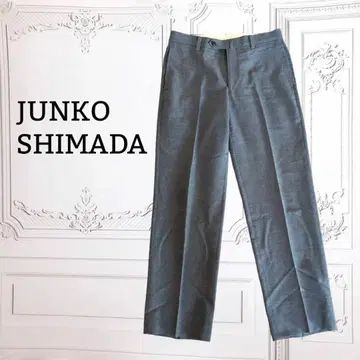 [ 준코 시마다 ] 슬랙스 팬츠 [ L ] 그레이 스트레이트 업무 일본제