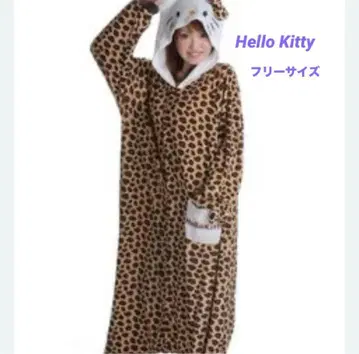 헬로 키티 레오파드 무늬 룸웨어 프리 사이즈