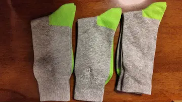 SHIPS 그레이 형광 그린 삭스 3켤레 세트