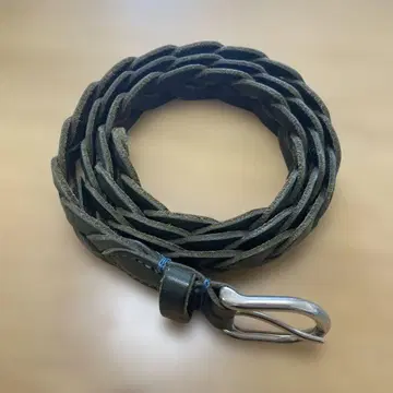 이탈리아제 다크 그린 웨빙 벨트 46-85