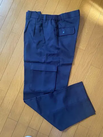 미즈노 작업 바지 네이비 카고 팬츠 허리밴딩