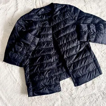 UNIQLO 울트라 라이트 다운 가디건 노카라 XL 블랙