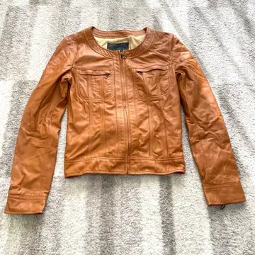 언타이틀 untitled 가죽 자켓 브라운 사이즈 1