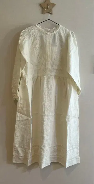 택 포함 새상품! 린넨 레이스 원피스