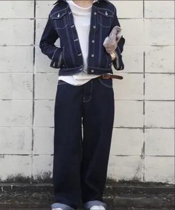 antiqua (안티카) 데님 와이드 팬츠