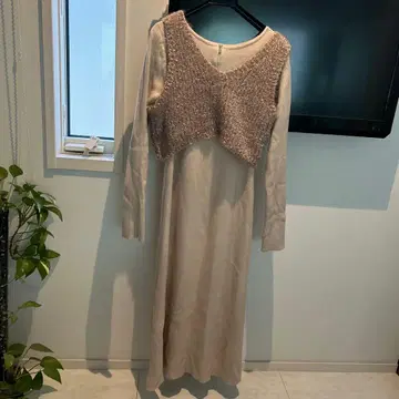 mystic 베이지 니트 원피스