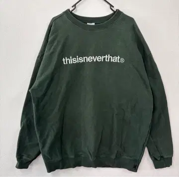 thisisneverthat 맨투맨 트레이닝복 그린 자수 로고