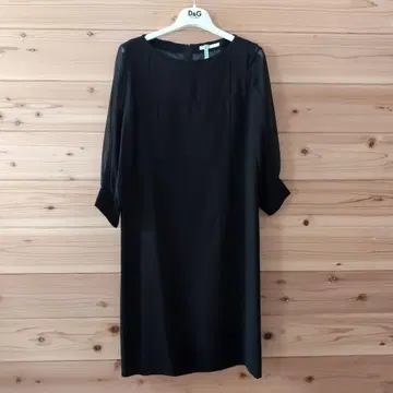 BEAMS Lights 블랙 무릎 기장 원피스