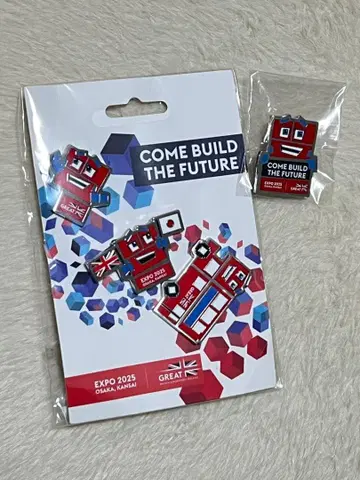 EXPO2025 오사카 간사이 만국박람회 UK GB 영국관 핀 배지 4개