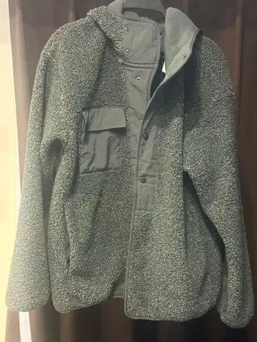 GU 엔지니어드 가먼츠 보아 플리스 스냅 후드티 XL 그레이