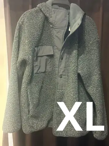 GU 엔지니어드 가먼츠 보아 플리스 스냅 후드티 XL 그레이