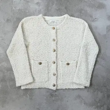 카듀네 트위드 패턴 가디건