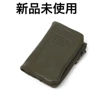 [ 미사용 새상품 ] Lee  천연 가죽 접이식 지갑 카키 그린 남성용