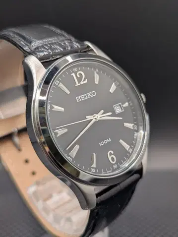 세이코 라운드 쿼츠 블랙 다이얼 6N42-00B0