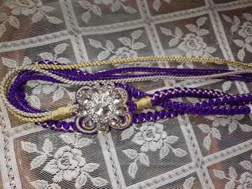 미사용 컨디션 최상! 럭셔리 오비 허리띠 보라색 후리소데용 성인식