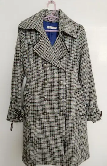 MISS ALICE 롱 코트 체크 레트로 일본제